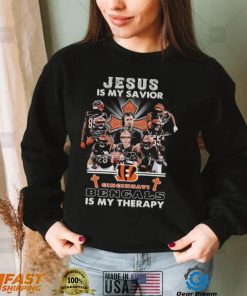 Jesus Is My Savior Cincinnati Bengals Is My Therapy Signatures shirt