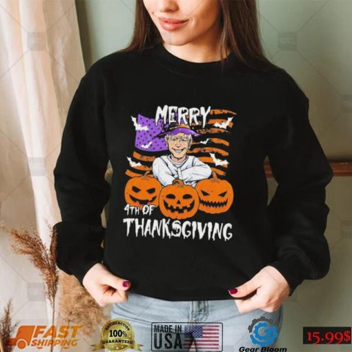 Joe Biden Confused Merry 4th Of Thanksgiving Halloween T shirt