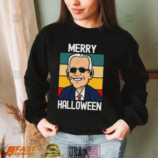 Joe Biden Halloween T Shirt Merry Halloween