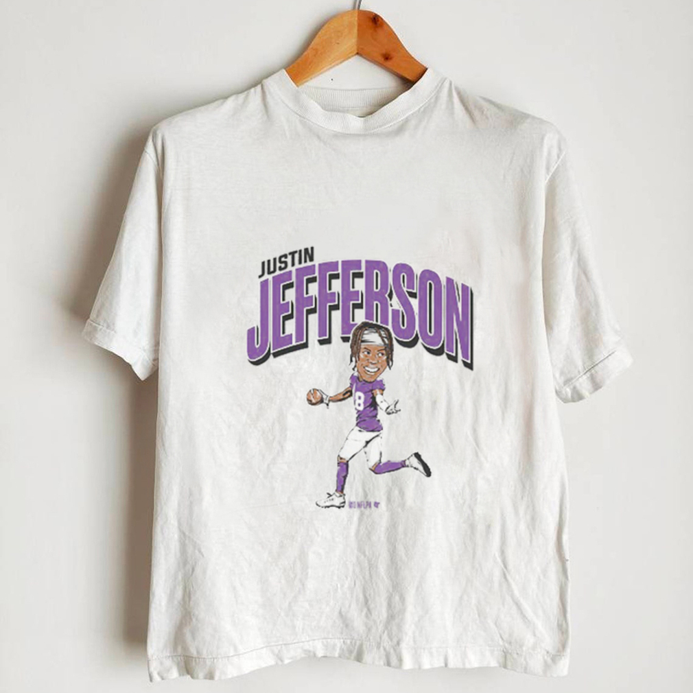 Justin Jefferson Caricature Shirt, Minnesota