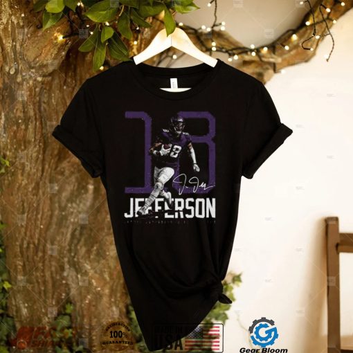 Justin Jefferson Minnesota Wide Receiver Bold Number Signature Shirt