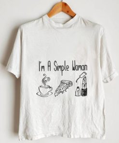 I’m A Simple Woman I Love Coffee Pizza Makeup Unisex Sweatshirt