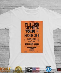 Kendrick Lamar the big steppers tour 2022 Oklama presents baby keem and tanna leone 3rd show added t shirt