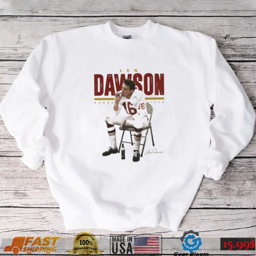 Len Dawson Kansas City Chiefs smoking signature shirt