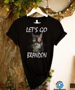 Let’s Go Brandon Funny Cat With Usa Flag T Shirt Essential T Shirt