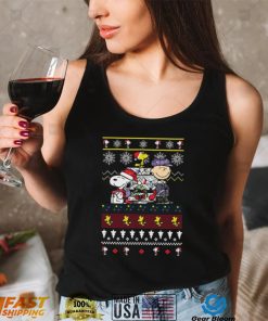 Charlie Brown Christmas T shirt Charlie Brown With Snoopy Xmas Pattern