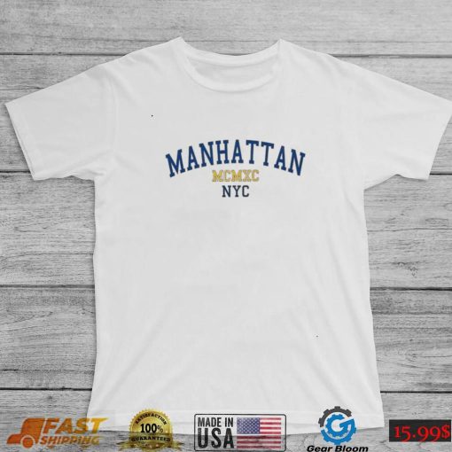 Manhattan NYC Varsity MCMXC logo shirt