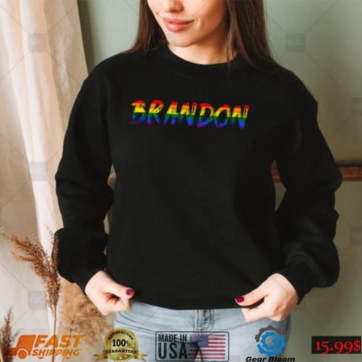 Men rainbow name gay Brandon Classic T Shirt