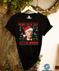 Merry 4th Of July Let's Go Brandon Ugly Christmas Sweater Sweatshirt
