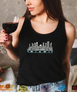 Miami Dolphins Football Team All Time Legends Shirt City Skyline Gift For Fan