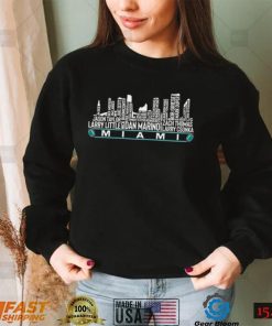 Miami Dolphins Football Team All Time Legends Shirt City Skyline Gift For Fan