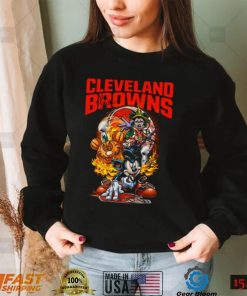 Mickey Mouse Pumpkin Halloween Vince Lombardi Trophy Cleveland Browns T Shirt