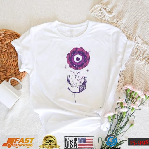 Mind Blooming skull and flower shirt