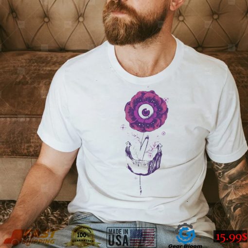 Mind Blooming skull and flower shirt