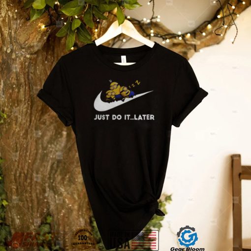 Minions X Nike Cute Sleeping Bob Kevin Dave Just Do It Later shirt