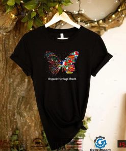 National Hispanic Heritage Month Shirt Butterfly Countries Flags