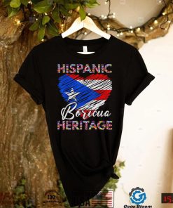 National Hispanic Heritage Month Shirt Heart Puerto Rico Flag Boricua