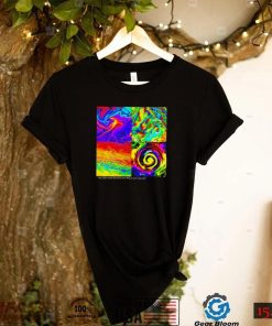 Neon rainbow colored Fluid flowing around filling the Entire Image Space shirt