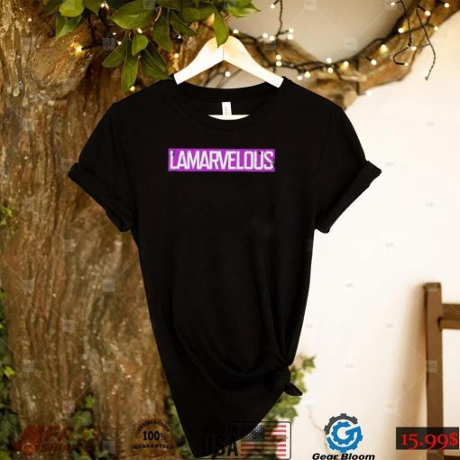 Nice lamar Jackson Baltimore Ravens Lamarvelous logo shirt