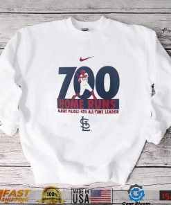 Nike Albert Pujols St. Louis Cardinals 700 Home Runs Milestone 4th All Time Leader shirt