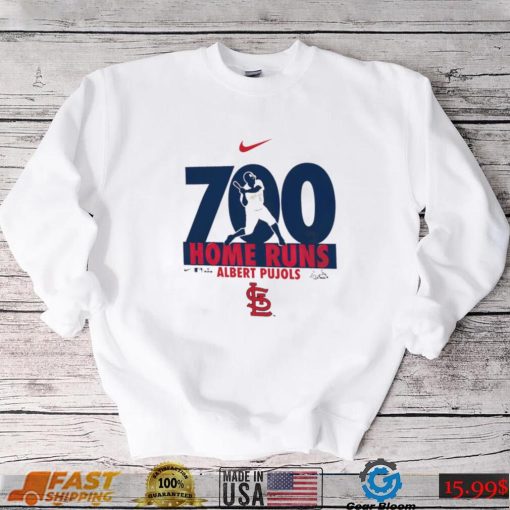 Nike Albert Pujols St. Louis Cardinals 700 Home Runs Milestone shirt