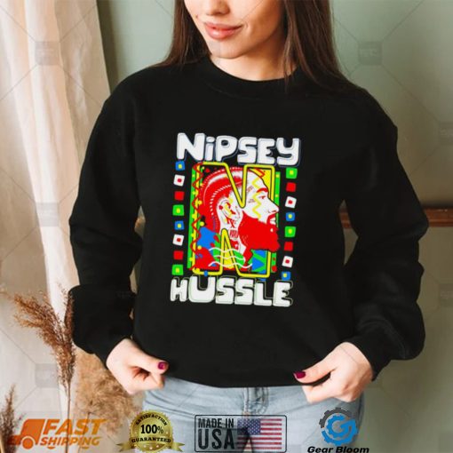 Nipsey Hussle colorful art shirt