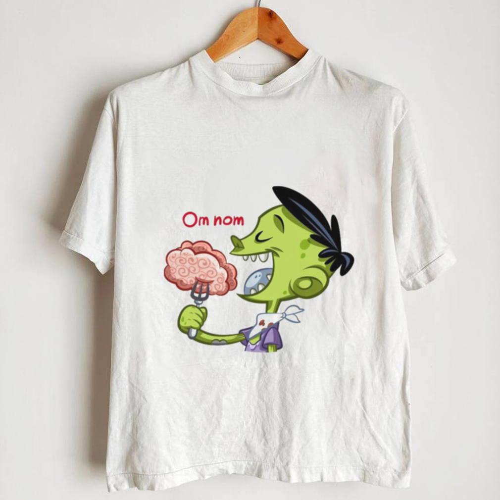Om Nom Halloween Funny Zombie Eating Brain Unisex Sweatshirt
