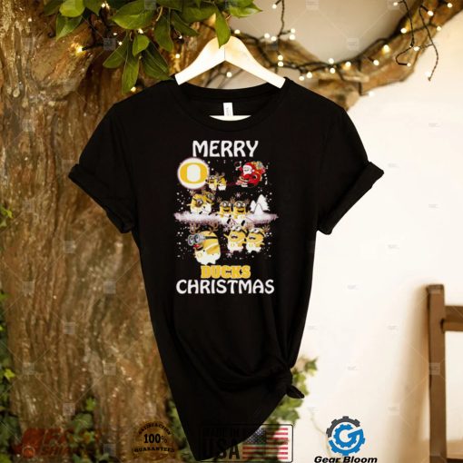 Oregon Ducks Ugly Christmas Sweaters Minions Santa Claus Merry Christmas Oregon Ducks T Shirt