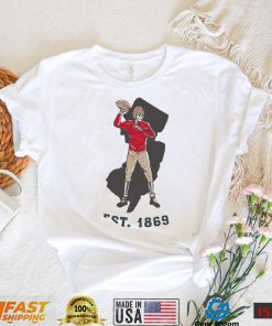 Original rutgers Scarlet Knights football skeleton State 1869 shirt