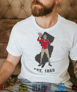 Original rutgers Scarlet Knights football skeleton State 1869 shirt