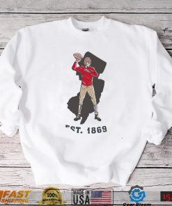 Original rutgers Scarlet Knights football skeleton State 1869 shirt