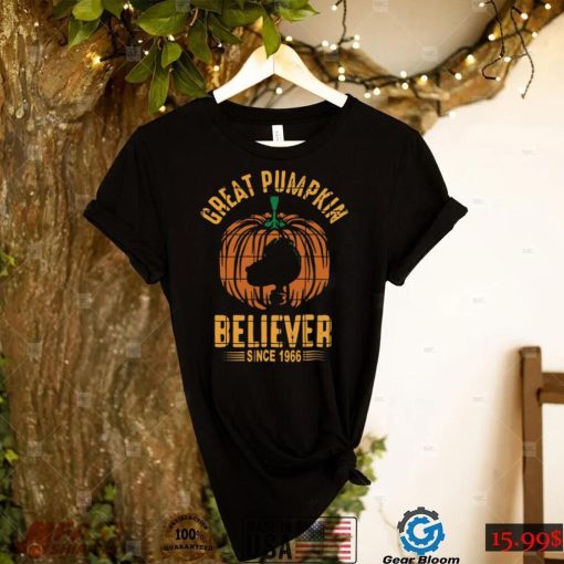 Peanuts Great Pumpkin Believer Since 1966 Charlie Brown Halloween Shirt