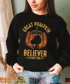 Peanuts Great Pumpkin Believer Since 1966 Charlie Brown Halloween Shirt