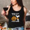 Peanuts Snoopy Charlie Brown Woodstock Under Full Moon Charlie Brown Halloween Shirt