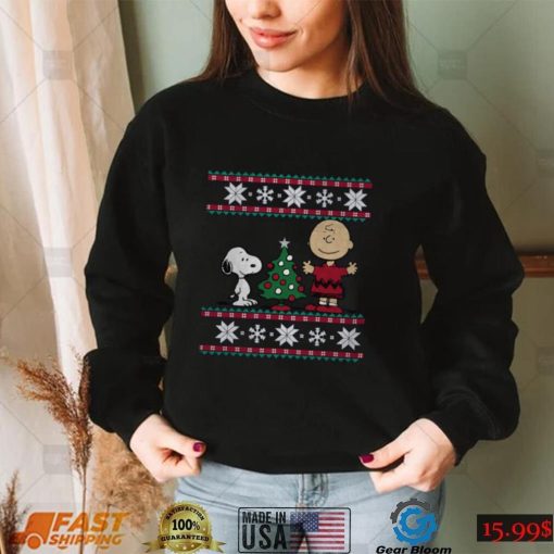 Peanuts Snoopy and Charlie Christmas Long Sleeve Tshirt, Snoopy Dog, Gift For Family, Snoopy Christmas