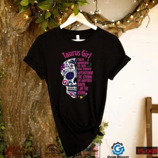 Pink Sugar Skull Taurus Girl Birthday Shirt, For Women Taurus, Taurus Birthday