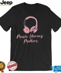 Pinky Donut Headphone Music Literacy Matters Unisex T shirt
