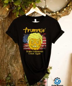 Pretty Trumpkin Funny Trump Halloween T Shirts US Vintage Flag MAGA