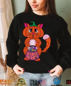 Pumpkin Head Cat Halloween Cat Pumpkin Cat T Shirt