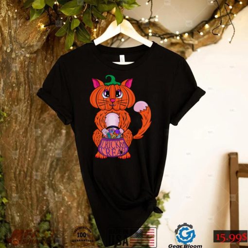 Pumpkin Head Cat   Halloween Cat Pumpkin Cat T Shirt