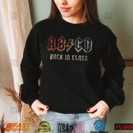 Retro ABCD Alphabets Back In Class Back To School T Shirt