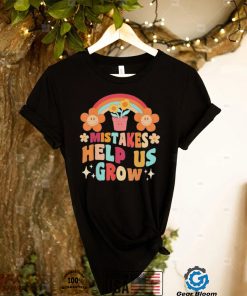 Retro Groovy Teacher Mindset Positive, Mistakes Help Us Grow Shirt