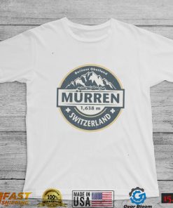 Retro Logo Murren Switzerland Design Unisex T Shirt