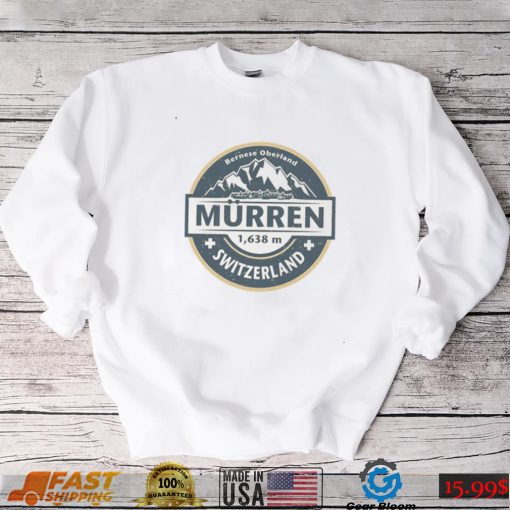 Retro Logo Murren Switzerland Design Unisex T Shirt