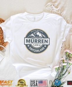 Retro Logo Murren Switzerland Design Unisex T Shirt