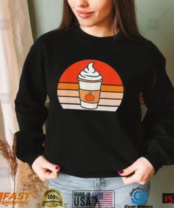 Retro Sunset Cute Pumpkin Spice Latte T Shirt