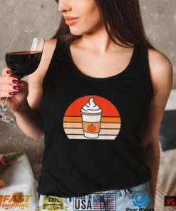 Retro Sunset Cute Pumpkin Spice Latte T Shirt