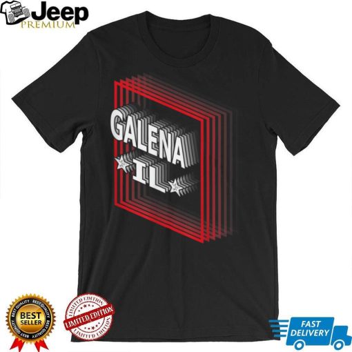 Retro Vaporwave Galena Illinois IL T Shirt