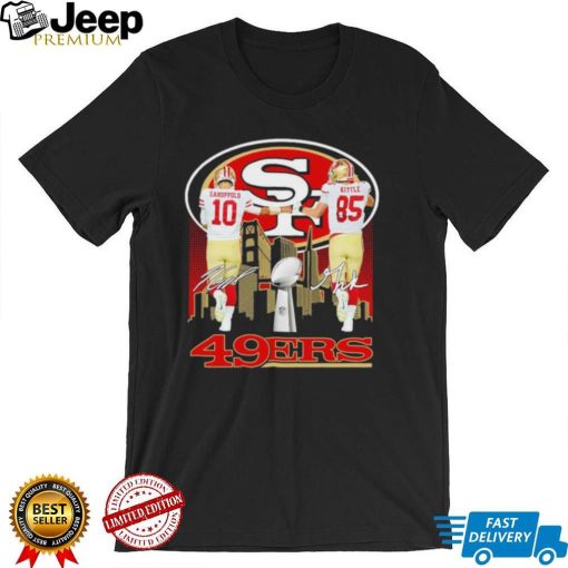 San Francisco 49ers T Shirt Jimmy Garoppolo And George Kittle Signatures