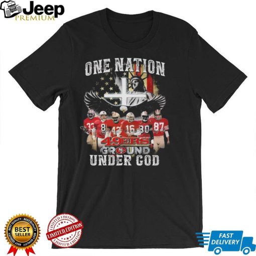 San Francisco 49ers T Shirt One Nation 49ers Ground Under God Signatures